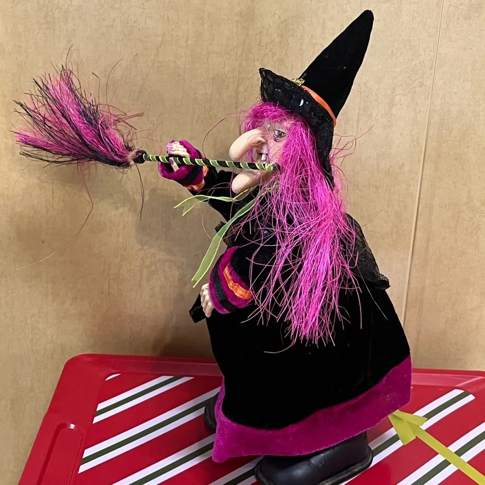 Vintage Animated Witch Halloween decor